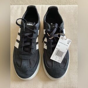 Adidas Women’s Barrera Decode Black and White Tennis Shoes